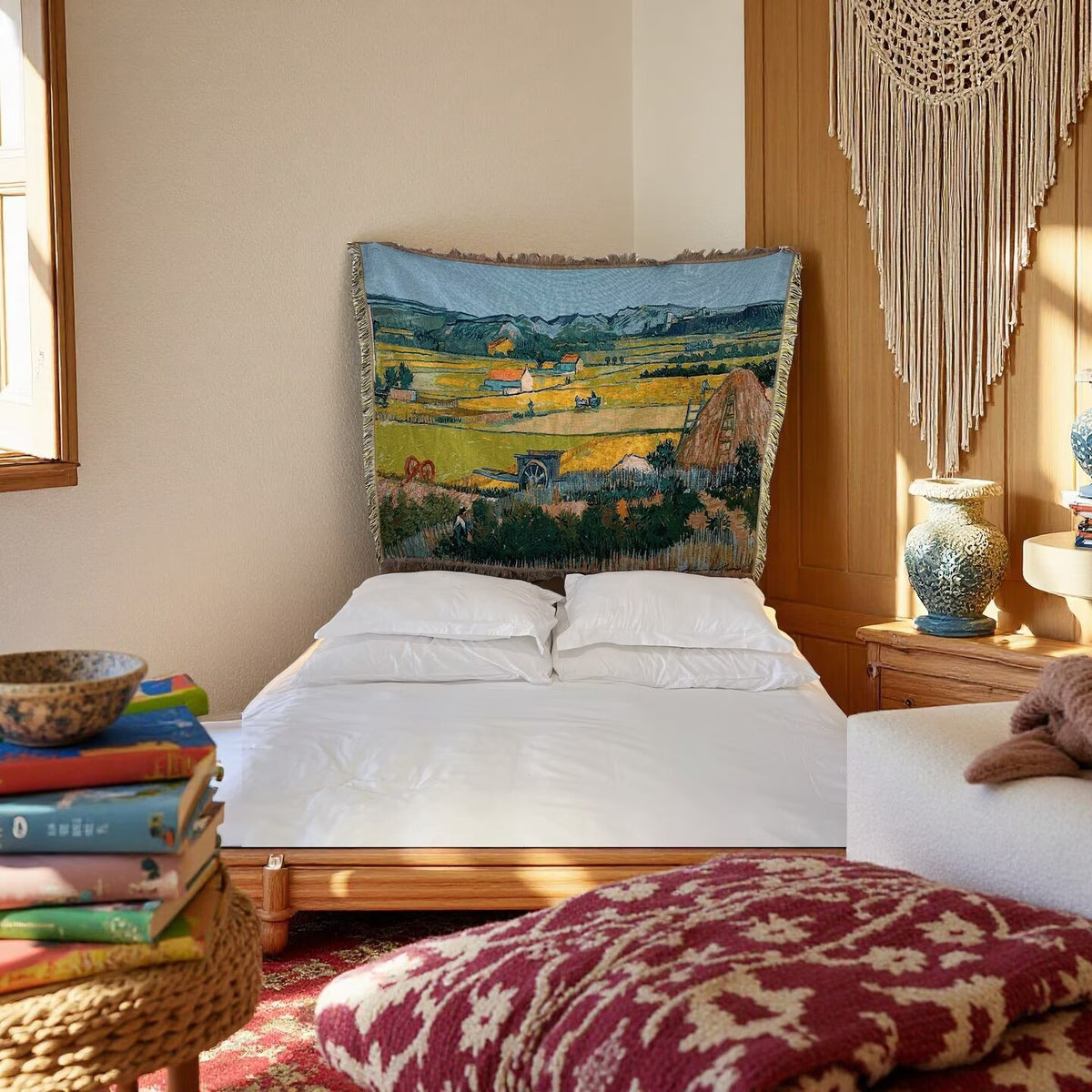 Artistic Floral Throw Blanket