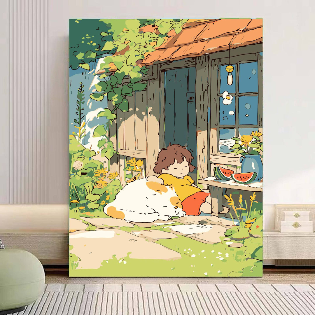 Playful Panda Illustration Canvas Art Kalsten