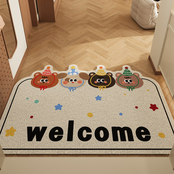 Playful Cat-Themed Welcome Mat