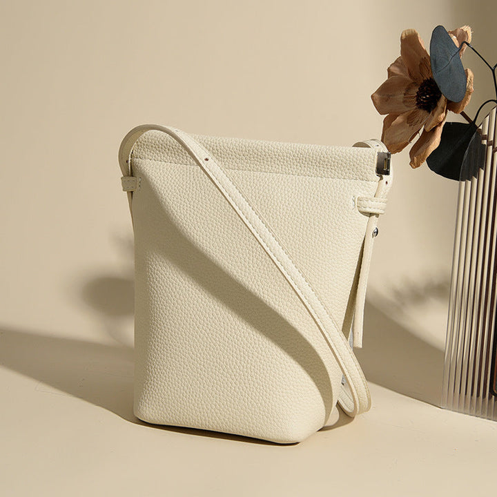 Elegant Textured Bucket Bag Kalsten