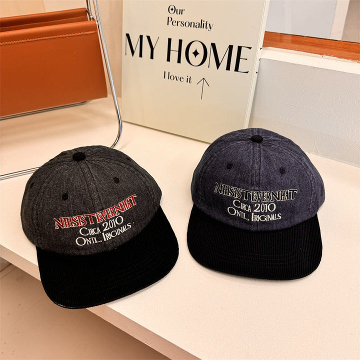 Men's Vintage-Inspired Embroidered Baseball Cap Kalsten