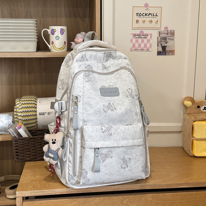 Cute Character Print School Backpack
