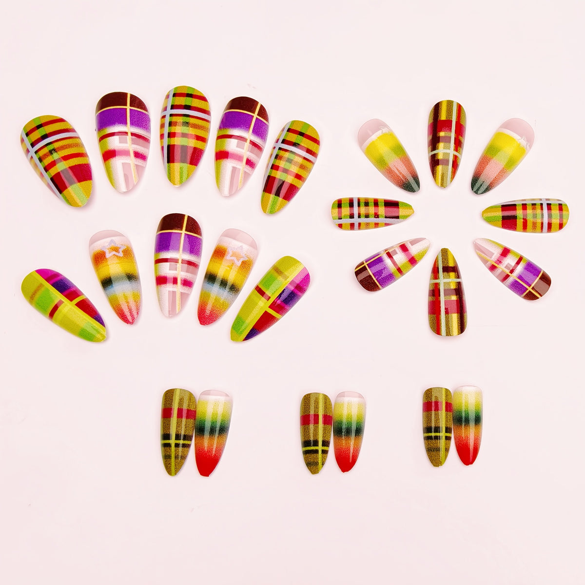 Artistic Plaid Nail Art Acalora