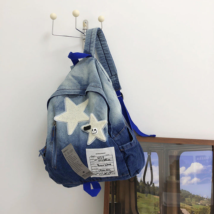 Trendy Denim Backpack