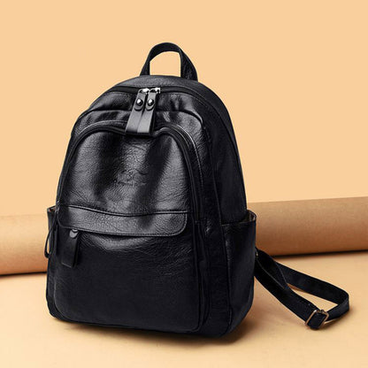 Structured Leather Backpack Acalora