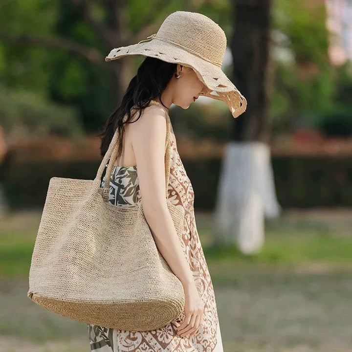 Handwoven raffia tote bag Kalsten