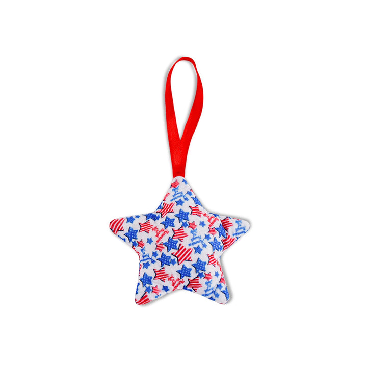 Unisex star-shaped hanging decoration made of soft felt with US flag pattern Kalsten