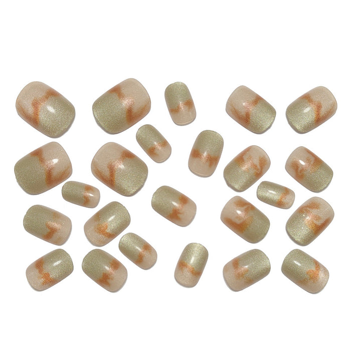 Artificial Nails in Elegant Marble Design Kalsten