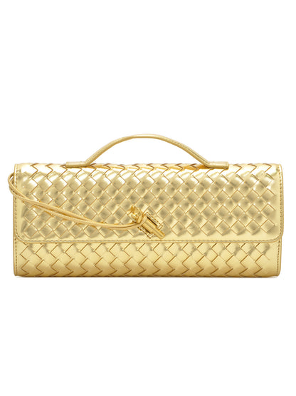 Woven Leather Clutch Acalora