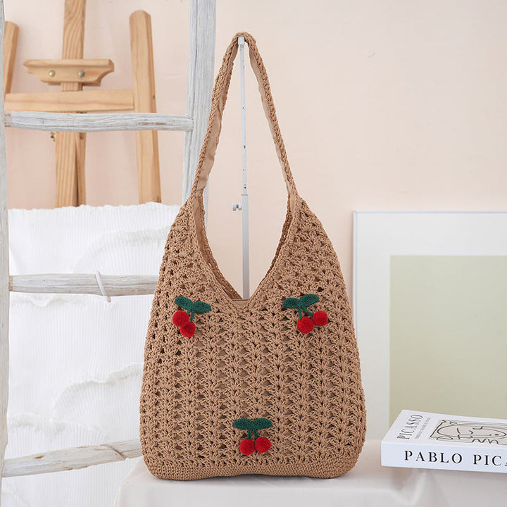 Handcrafted cotton shopper with fruity design Kalsten