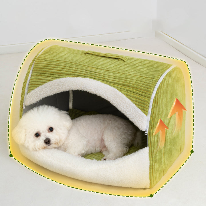 Cozy Fleece-Lined Dog Bed