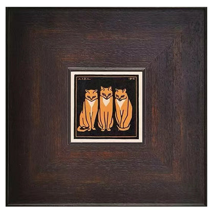 Framed Abstract Ink Artwork