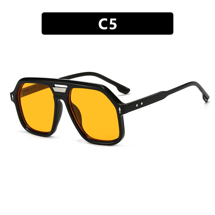 Women's oversized sunglasses with polygonal frame and UV protection Kalsten