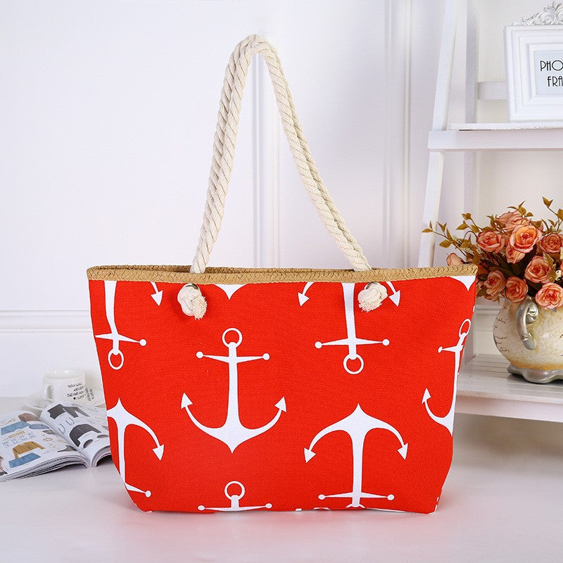 Large sailcloth bag with maritime anchor design Kalsten