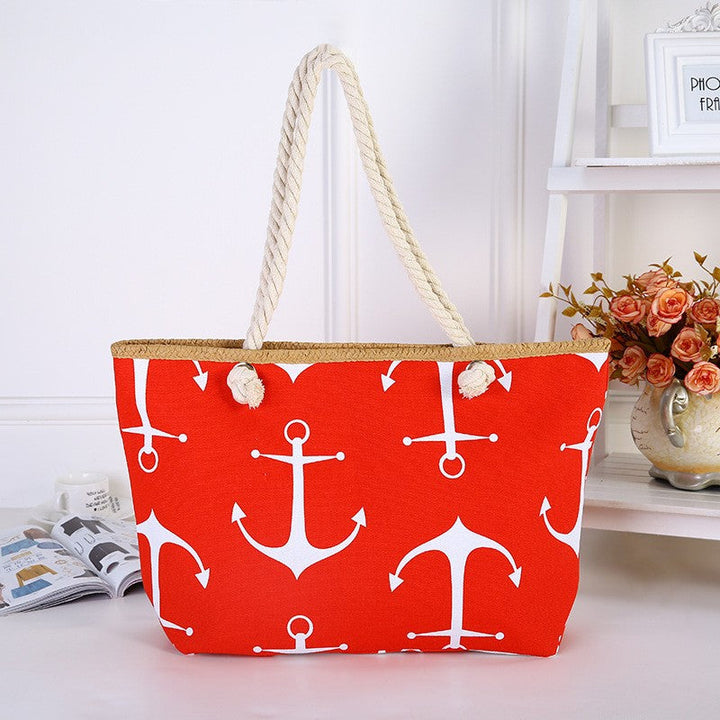 Large sailcloth bag with maritime anchor design Kalsten