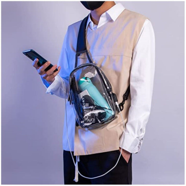 Transparent Shoulder Bag with Secure Access Kalsten