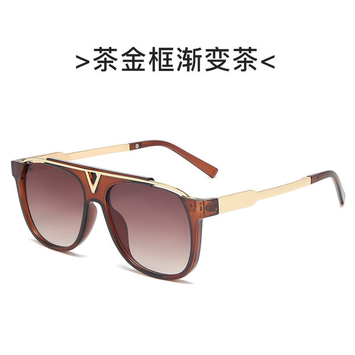 Women elegant oversized sunglasses with stylish transparent frame Kalsten