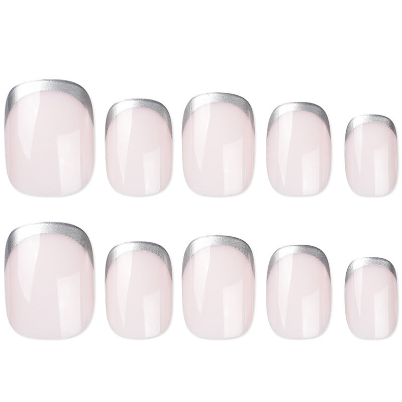 Artificial Nails in Natural French Tip Design Kalsten