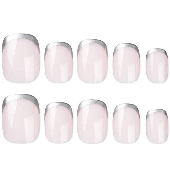Artificial Nails in Natural French Tip Design Kalsten