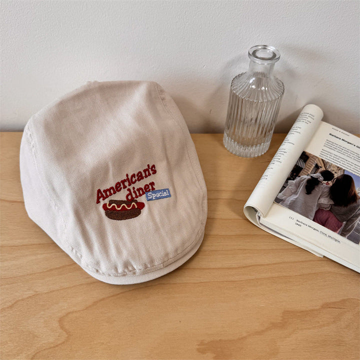 Men's Embroidered Casual Newsboy Cap Kalsten