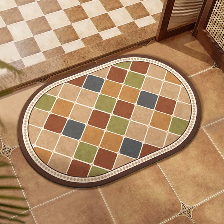 Colorful Patchwork Design Floor Mat Kalsten