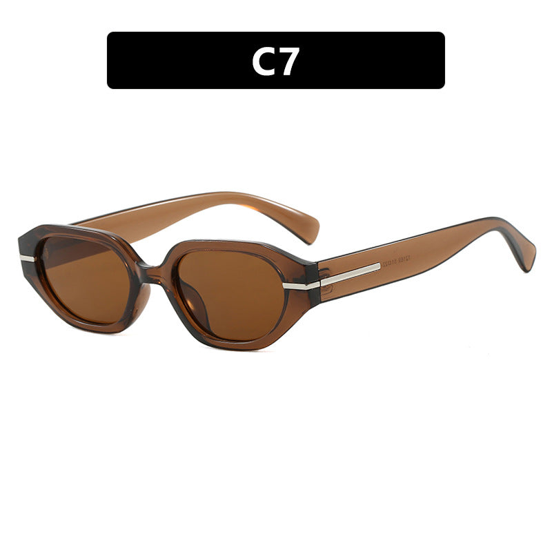 Women's stylish geometric sunglasses with mirrored lenses and unique frame Kalsten