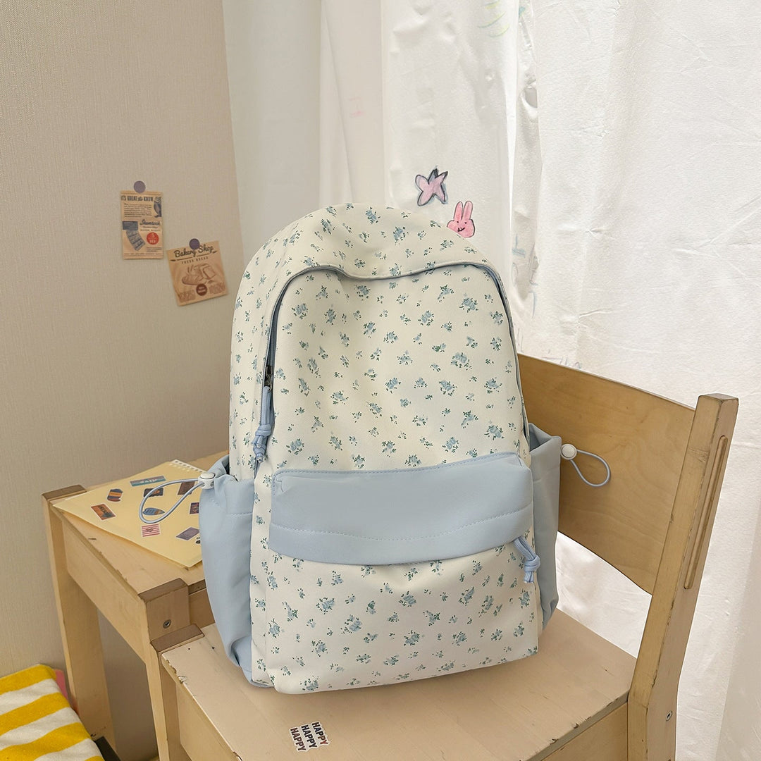 Floral Print School Backpack