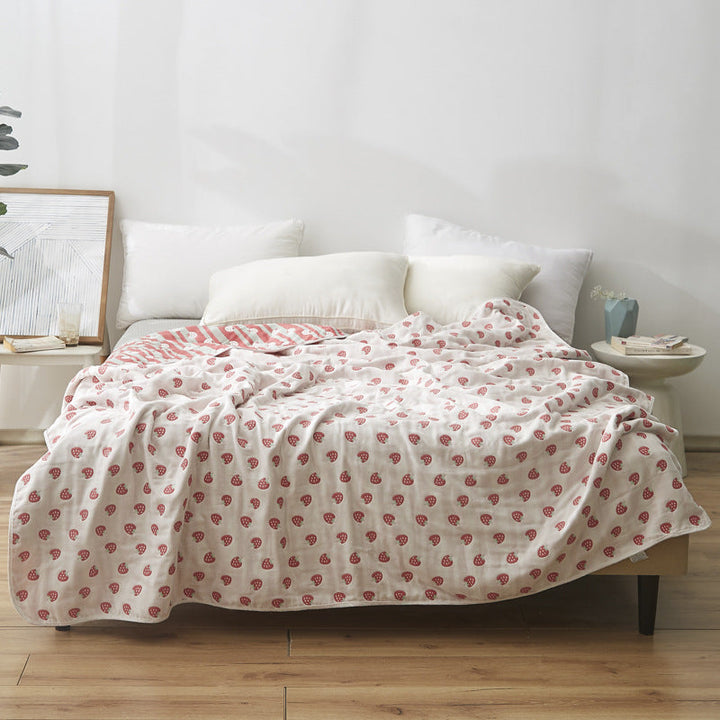 Women Elegant Blanket with Subtle Leaf Pattern Kalsten