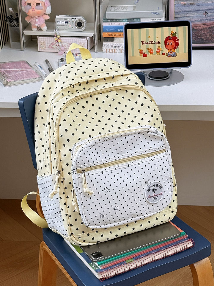 Cute Star-Patterned Casual School Backpack