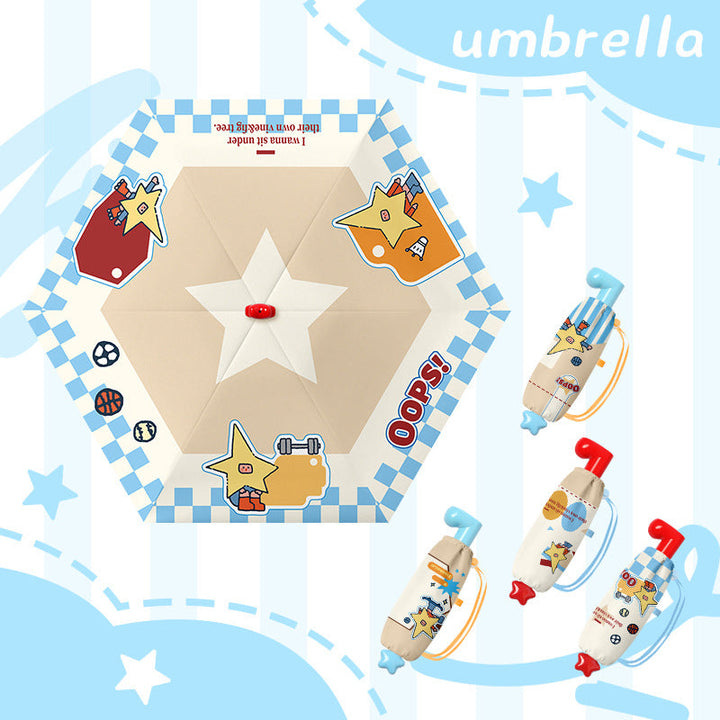 Women's creative and playful folding umbrella with sporty design Kalsten