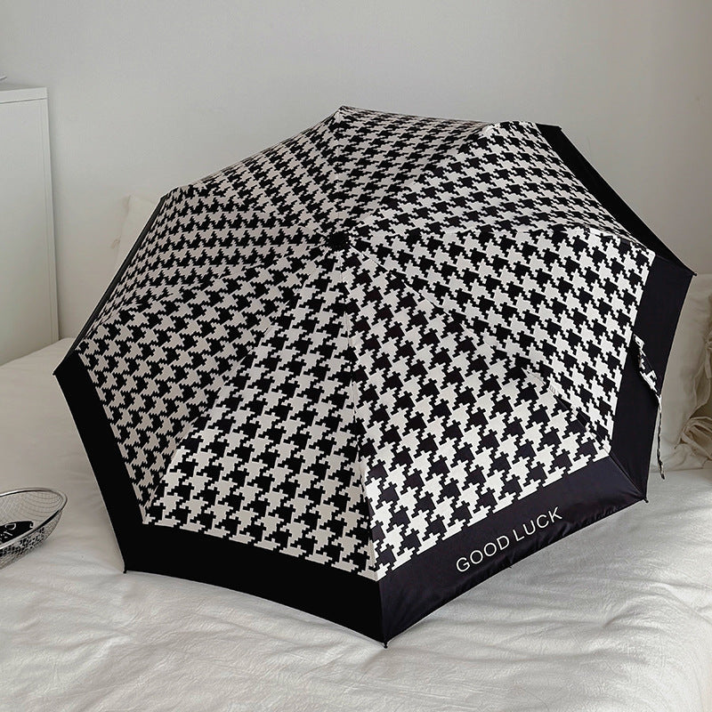 Women Folding Umbrella with Modern Wave Pattern Kalsten
