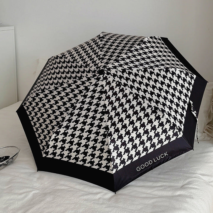 Women Folding Umbrella with Modern Wave Pattern Kalsten
