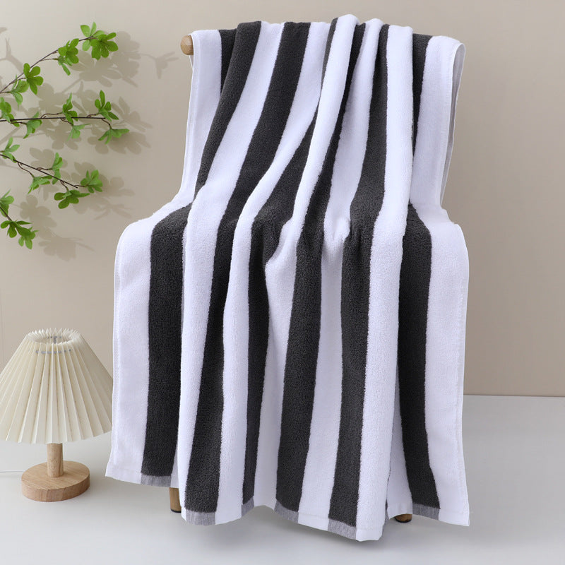 Luxurious Beach Towel With Elegant Striped Pattern Kalsten