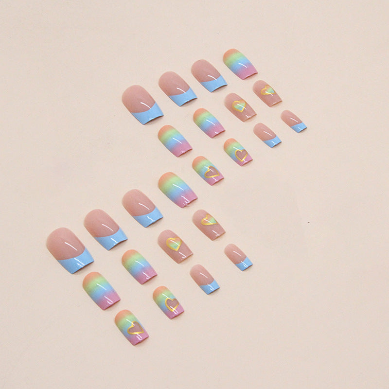Artistic Heart-Themed Press-On Nail Designs Kalsten