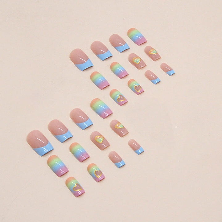 Artistic Heart-Themed Press-On Nail Designs Kalsten