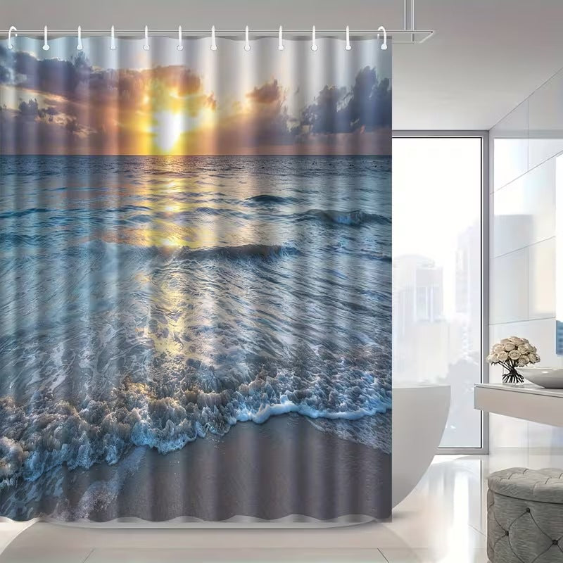 Coastal Scene Shower Curtain Kalsten