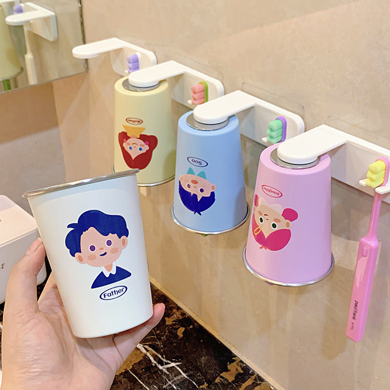 Wall-mounted toothbrush holder with funny cartoon design Kalsten
