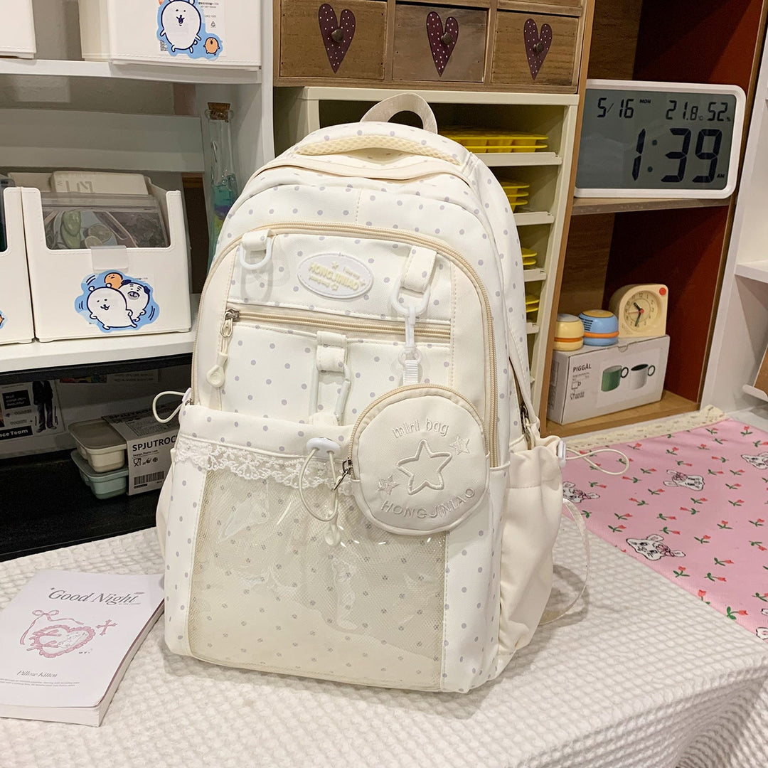 Playful Character Design Transparent School Backpack