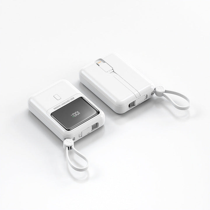 Compact power bank with integrated charging cable and digital display Kalsten
