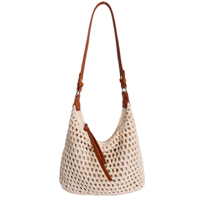 Trendy Mesh Bag with Leather Accents Kalsten
