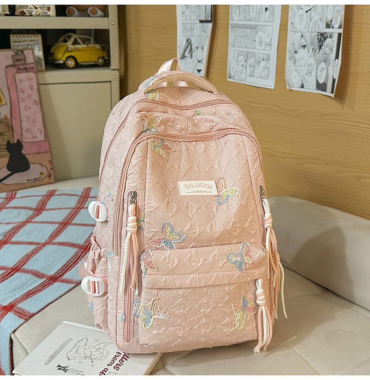 Floral Embroidered Durable School Backpack Kalsten