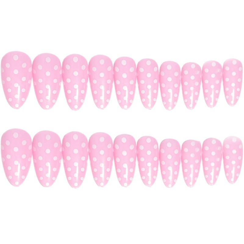 Custom Polka Dot Press-On Nail Tips Kalsten