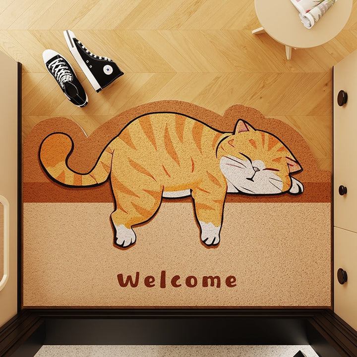 Cute Cat-Themed Entrance Mat