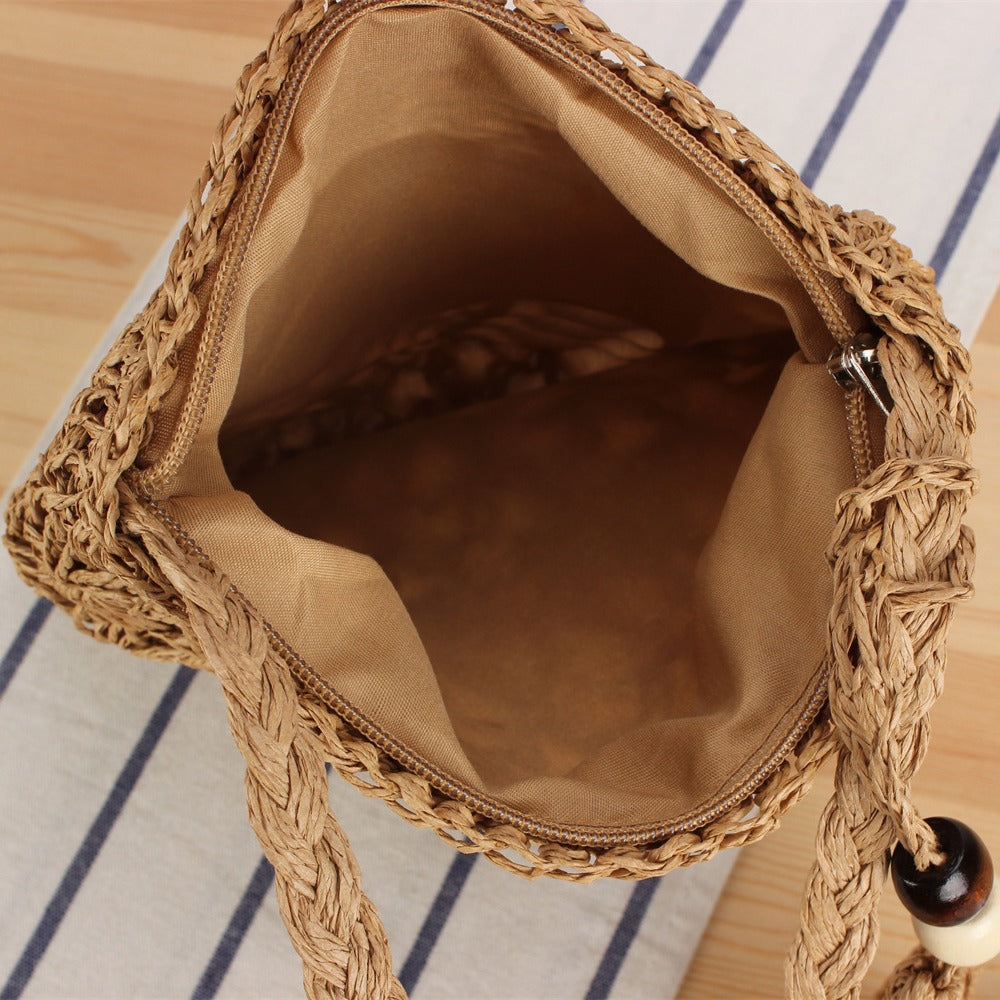 Macrame Crossbody Bag with Playful Tassel Detail Kalsten