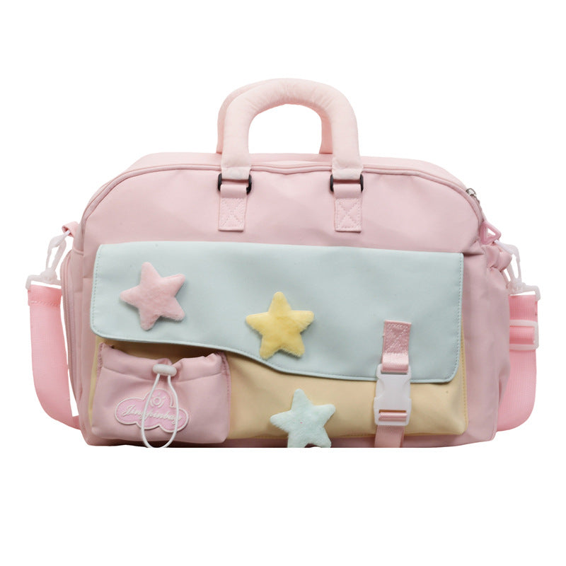 Fashionable Tote Bag With Colorful Applications Kalsten