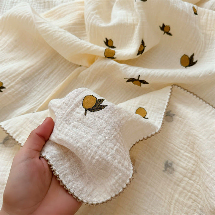 Women's Cozy Cotton Blanket with Floral Design Kalsten