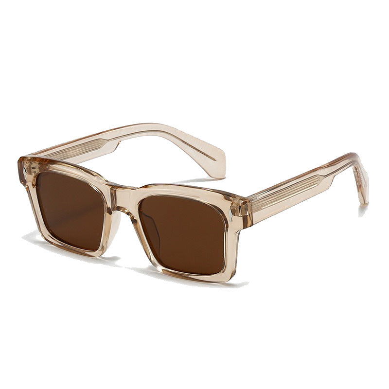 Women's Fashion Square Sunglasses with Trendy Transparent Frame Kalsten