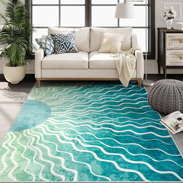 Artistic Wave Pattern Area Rug Kalsten