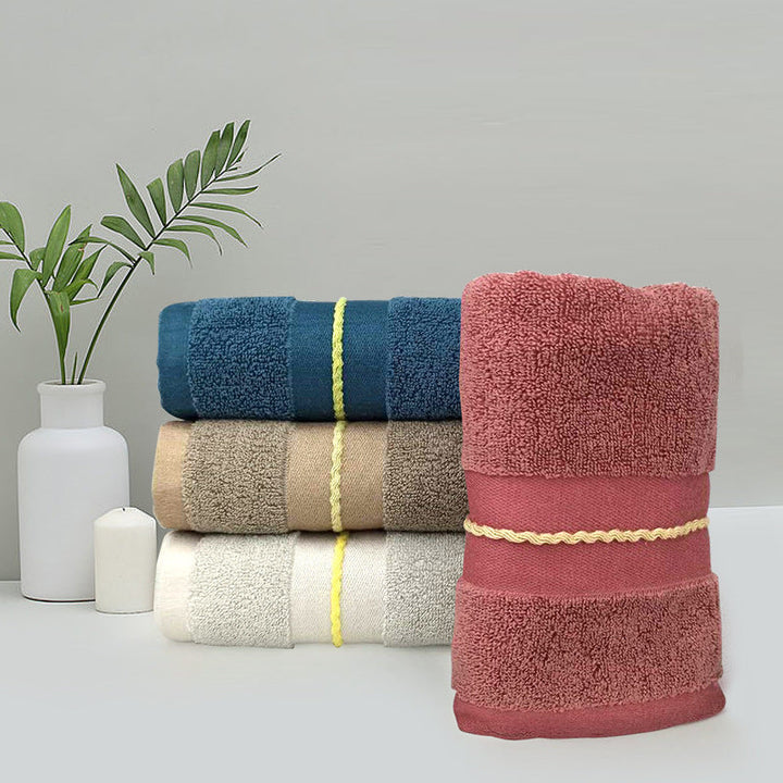 Premium terry bath towel with stylish jacquard pattern Kalsten
