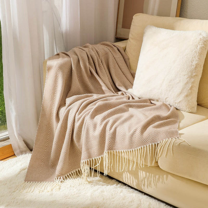 Women's stylish and soft zigzag blanket Kalsten